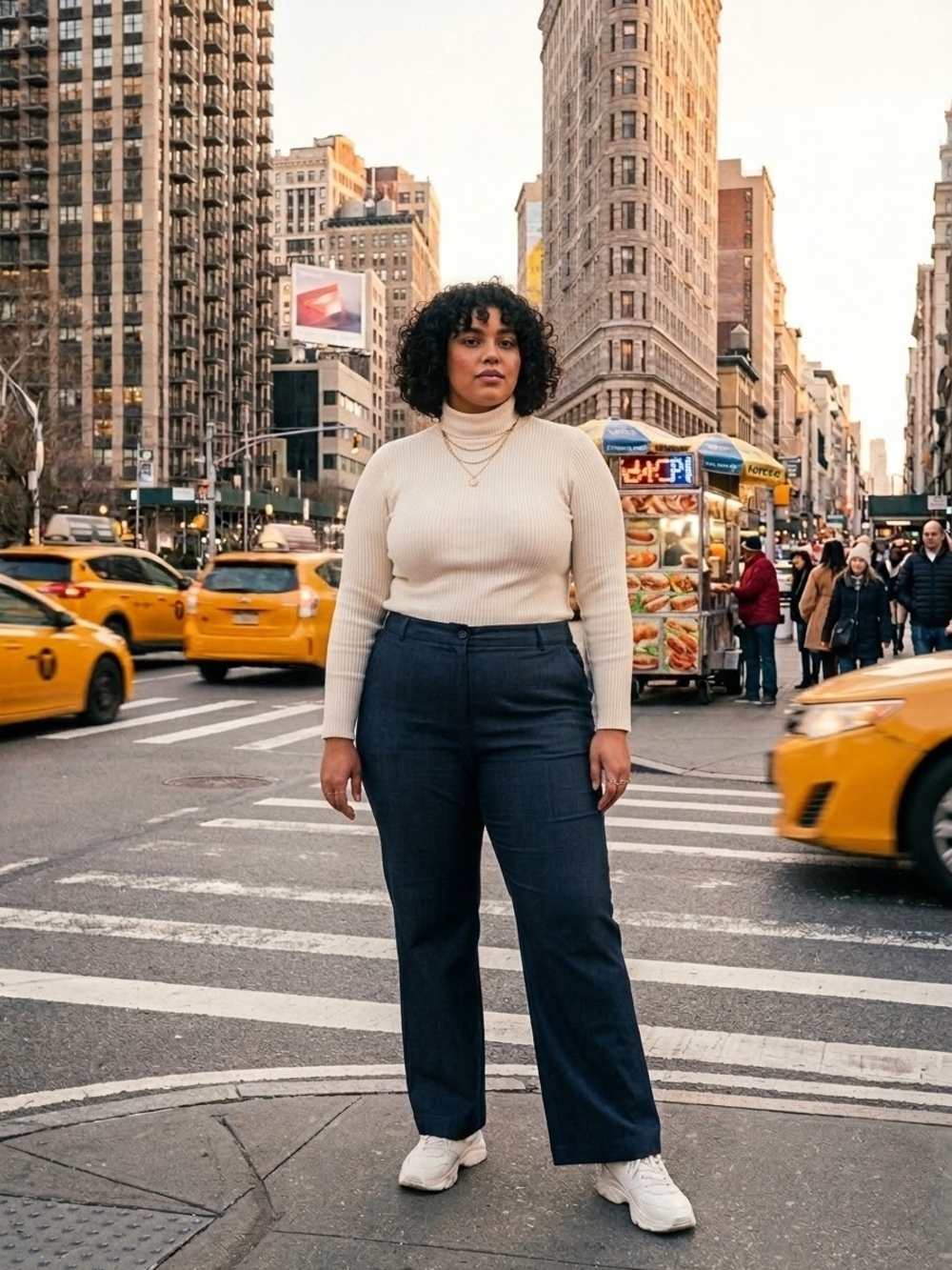 Lane Bryant 24 Short Navy Straight-Leg Trousers